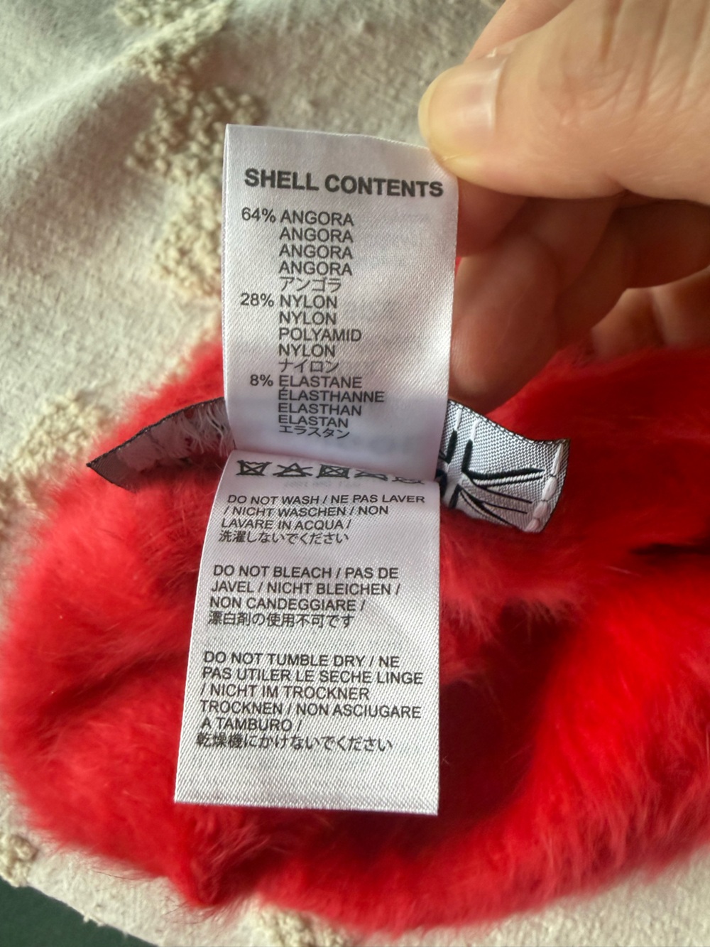 Supreme x Kangol Hot Pink Red Angora Fur Beanie - Picture 4 of 6